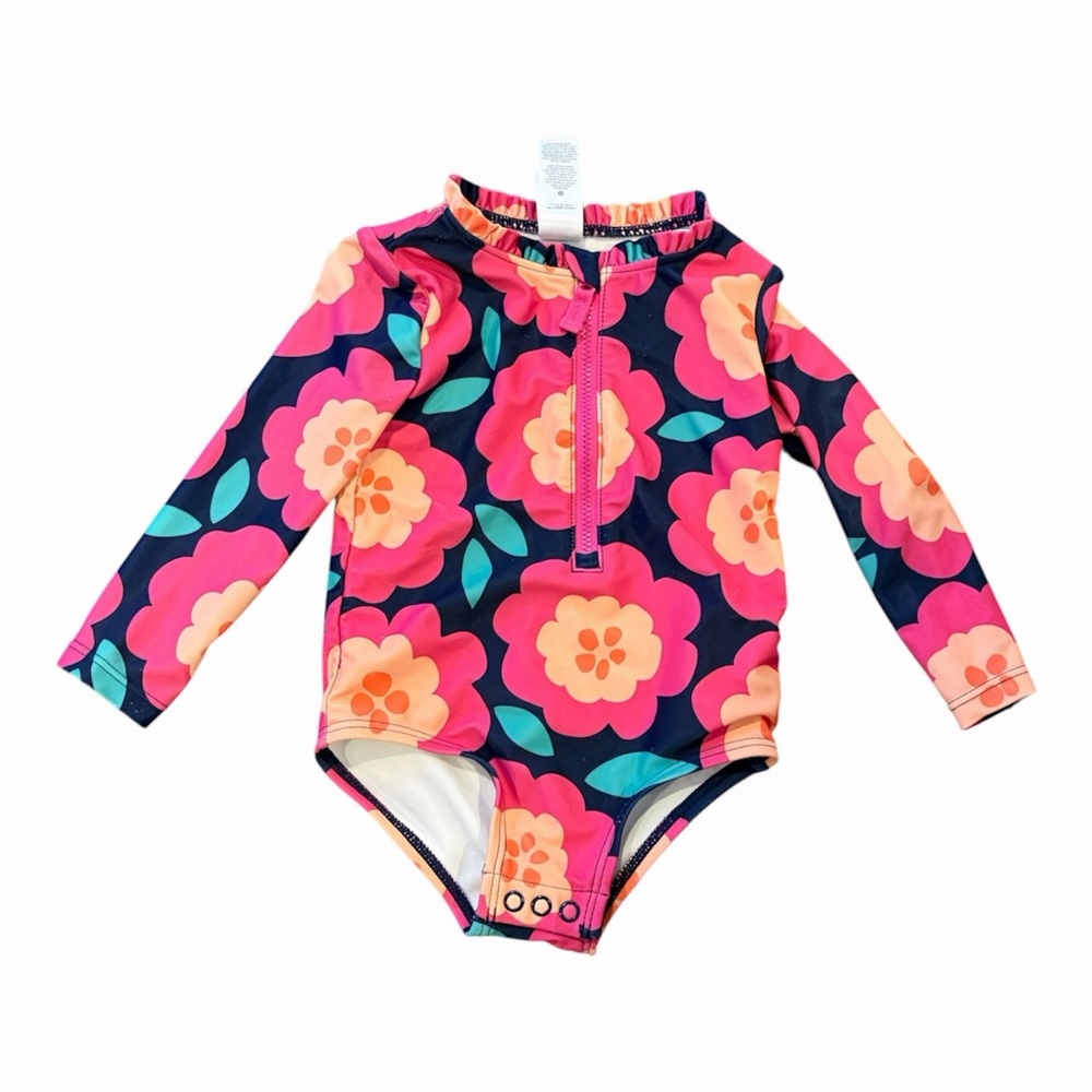 Carters long sleeve rash guard swim suit 12 months
